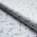 RABBIT HIGH PERFORMANCE PRINT fabric BLUE color by Schumacher