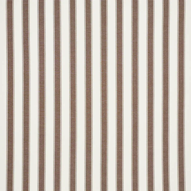 RAFE STRIPE fabric BERBER BROWN color by Schumacher