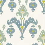 RAJA EMBROIDERY Fabric – SKY | Schumacher | Wallpaper Twins RAJA EMBROIDERY fabric SKY color by Schumacher
