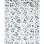 Raleigh Crewel Embroidery fabric CORNFLOWER color by Schumacher