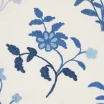 Raleigh Crewel Embroidery fabric CORNFLOWER color by Schumacher