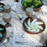 RANIA STRIPE fabric NAVY color by Schumacher