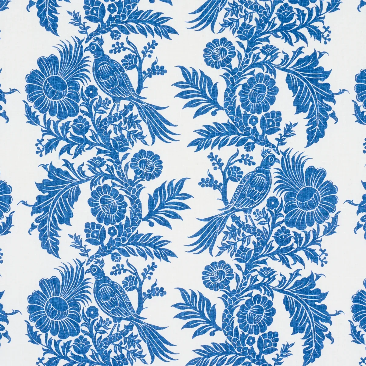 RAVEN WOODS Fabric – BLUE | Schumacher | Wallpaper Twins RAVEN WOODS fabric BLUE color by Schumacher