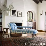 RAVEN WOODS Fabric – BLUE | Schumacher | Wallpaper Twins RAVEN WOODS fabric BLUE color by Schumacher