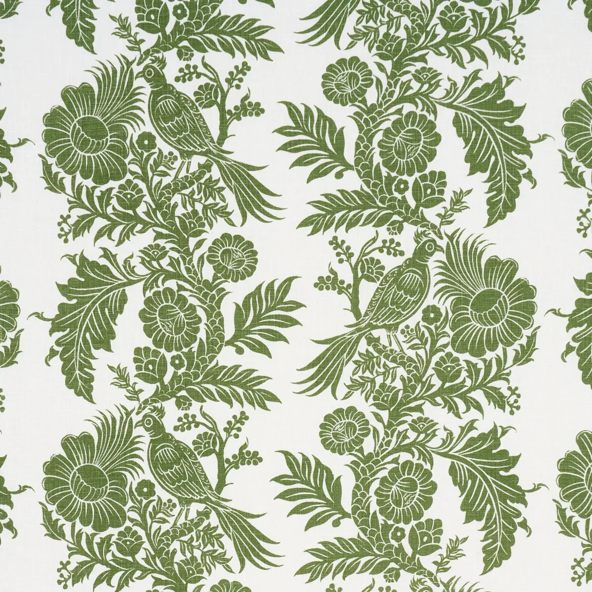 RAVEN WOODS Fabric – GREEN | Schumacher | Wallpaper Twins RAVEN WOODS fabric GREEN color by Schumacher