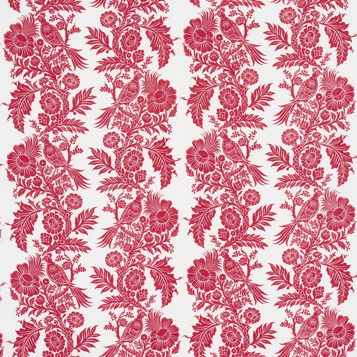 RAVEN WOODS fabric RED color by Schumacher