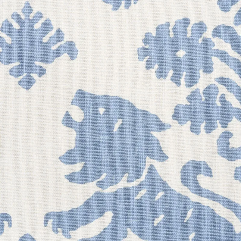 REGALIA Fabric – BLUE | Schumacher | Wallpaper Twins REGALIA fabric BLUE color by Schumacher