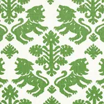 REGALIA Fabric – GREEN | Schumacher | Wallpaper Twins REGALIA fabric GREEN color by Schumacher
