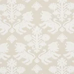 REGALIA Fabric – NATURAL | Schumacher | Wallpaper Twins REGALIA fabric NATURAL color by Schumacher