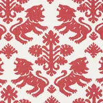 REGALIA Fabric – RED | Schumacher | Wallpaper Twins REGALIA fabric RED color by Schumacher