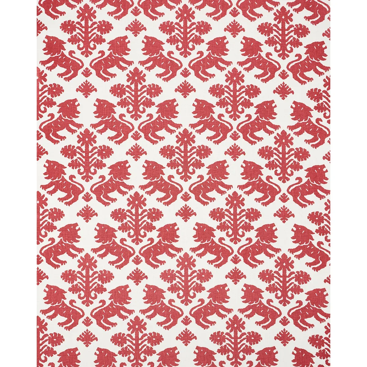 REGALIA Fabric – RED | Schumacher | Wallpaper Twins REGALIA fabric RED color by Schumacher