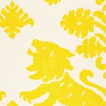 REGALIA Fabric – YELLOW | Schumacher | Wallpaper Twins REGALIA fabric YELLOW color by Schumacher