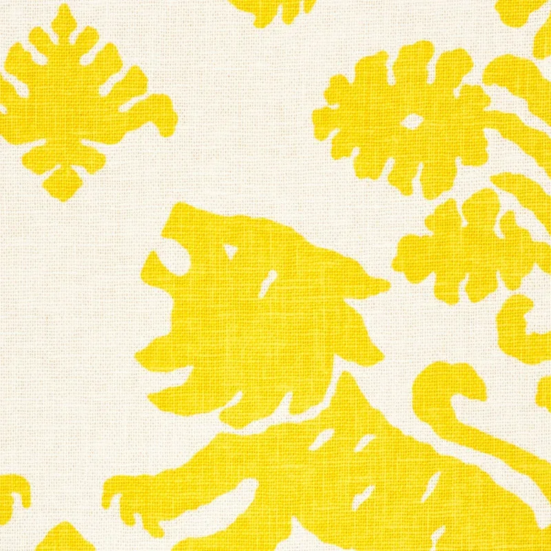 REGALIA Fabric – YELLOW | Schumacher | Wallpaper Twins REGALIA fabric YELLOW color by Schumacher