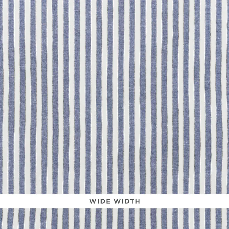 REGATTA LINEN STRIPE SHEER fabric CHAMBRAY color by Schumacher