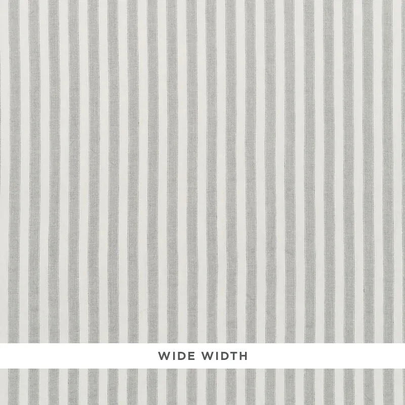 REGATTA LINEN STRIPE SHEER fabric MINERAL color by Schumacher