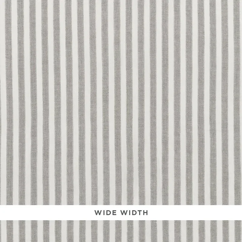 REGATTA LINEN STRIPE SHEER fabric STONE color by Schumacher