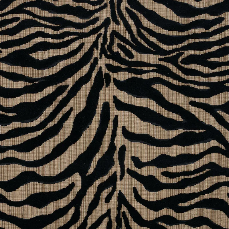 REGINE STRIE VELVET Fabric – EBONY | Schumacher | Wallpaper REGINE STRIE VELVET fabric EBONY color by Schumacher