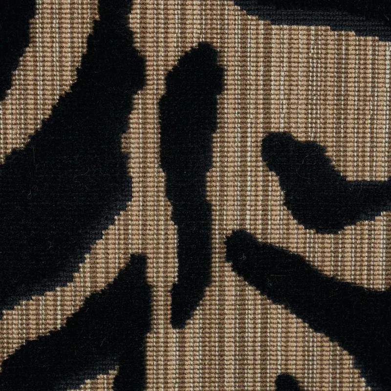 REGINE STRIE VELVET Fabric – EBONY | Schumacher | Wallpaper REGINE STRIE VELVET fabric EBONY color by Schumacher