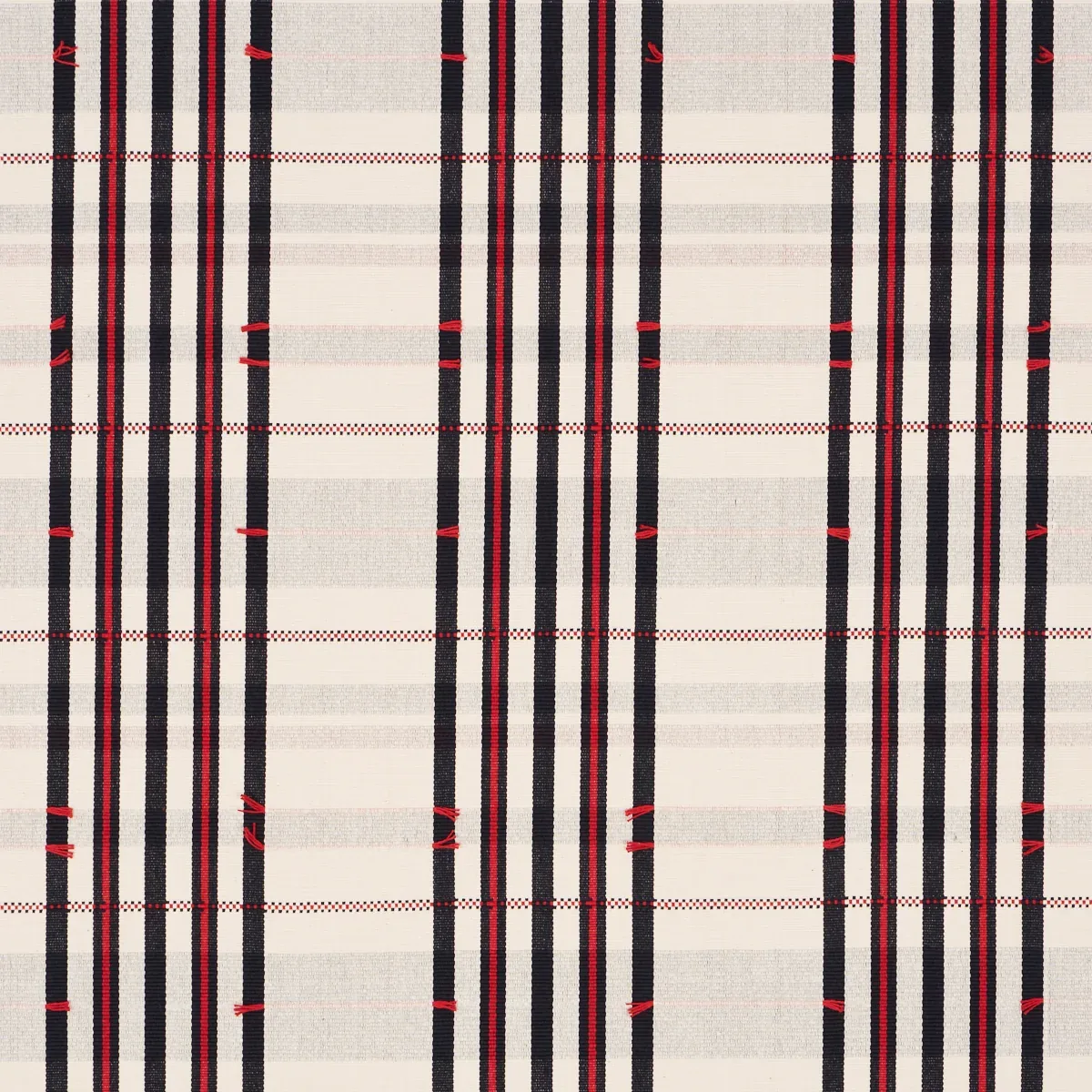 REMMY HAND WOVEN STRIPE fabric NOIR color by Schumacher