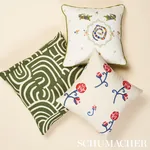 REPTILIA EMBROIDERY fabric BRIGHT MULTI ON IVORY color by Schumacher