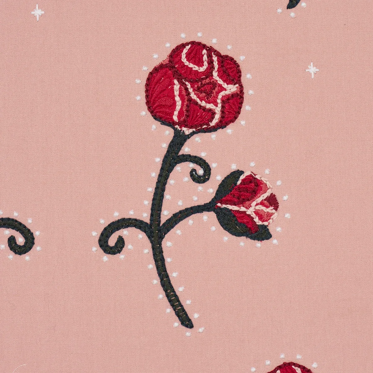 RHINESTONE COWBOY EMBROIDERY Fabric – PINK | Schumacher | Wa RHINESTONE COWBOY EMBROIDERY fabric PINK color by Schumacher