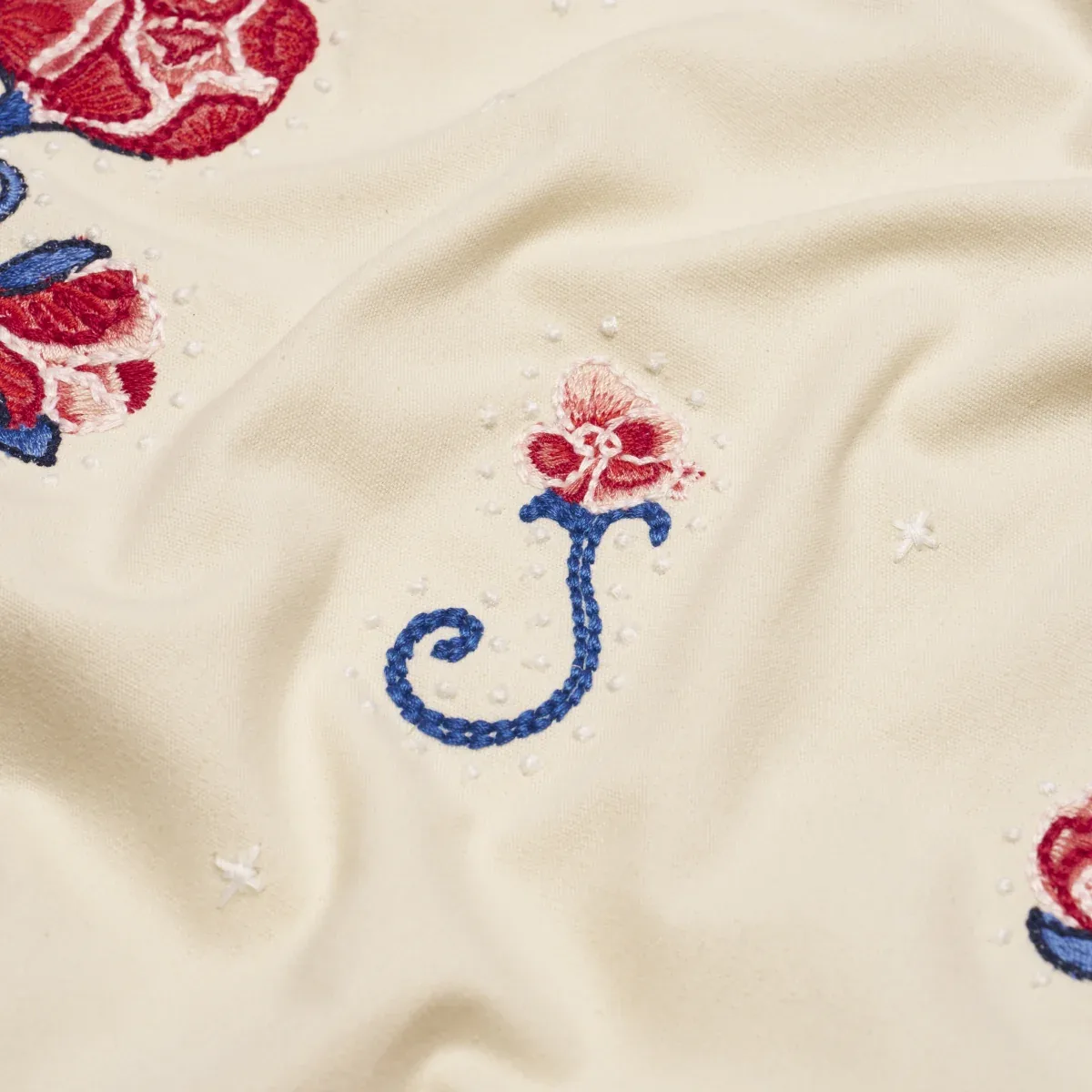 RHINESTONE COWBOY EMBROIDERY Fabric – POPPY | Schumacher | W RHINESTONE COWBOY EMBROIDERY fabric POPPY color by Schumacher