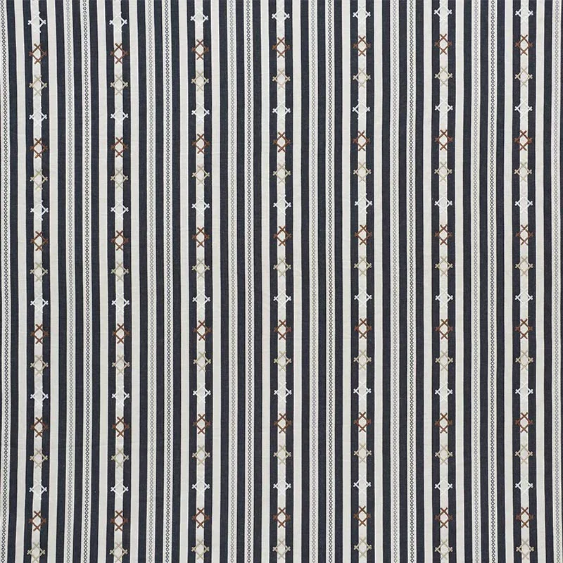RHODES STRIPE Fabric – BLACK | Schumacher | Wallpaper Twins RHODES STRIPE fabric BLACK color by Schumacher
