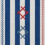 RHODES STRIPE fabric NAVY color by Schumacher