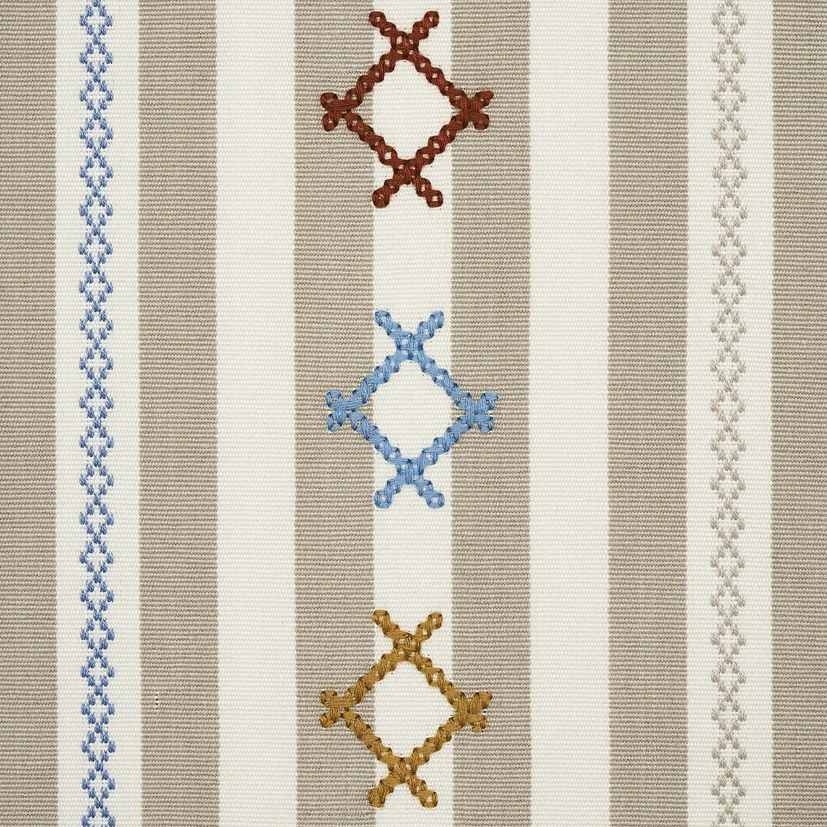 RHODES STRIPE fabric NEUTRAL color by Schumacher