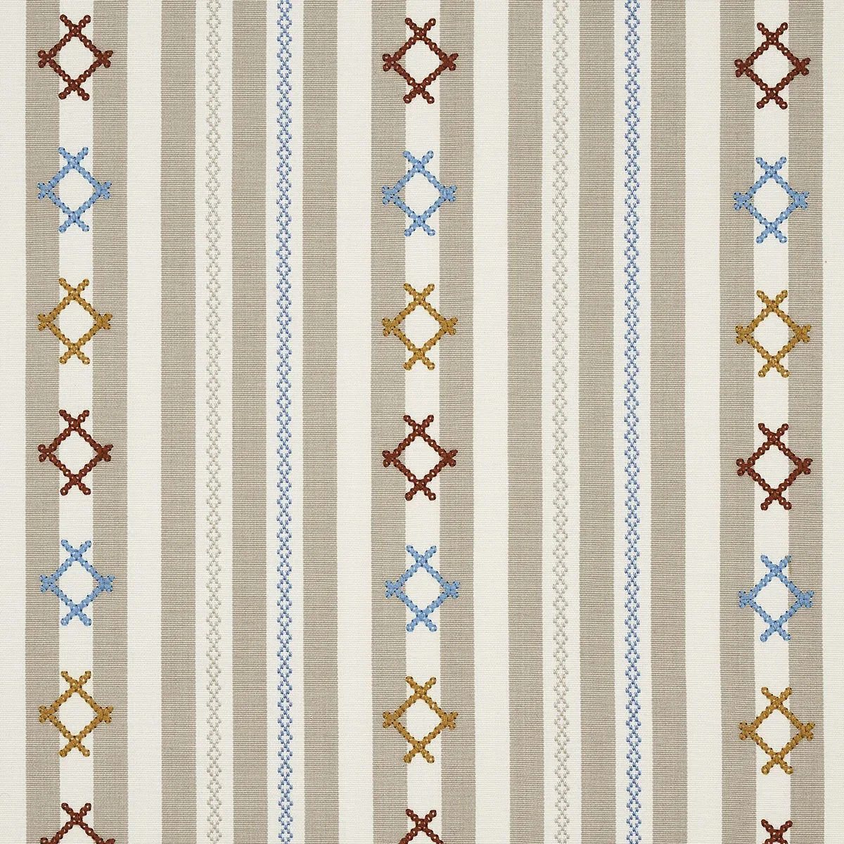RHODES STRIPE fabric NEUTRAL color by Schumacher