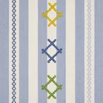 RHODES STRIPE Fabric – SKY | Schumacher | Wallpaper Twins RHODES STRIPE fabric SKY color by Schumacher