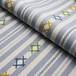 RHODES STRIPE Fabric – SKY | Schumacher | Wallpaper Twins RHODES STRIPE fabric SKY color by Schumacher