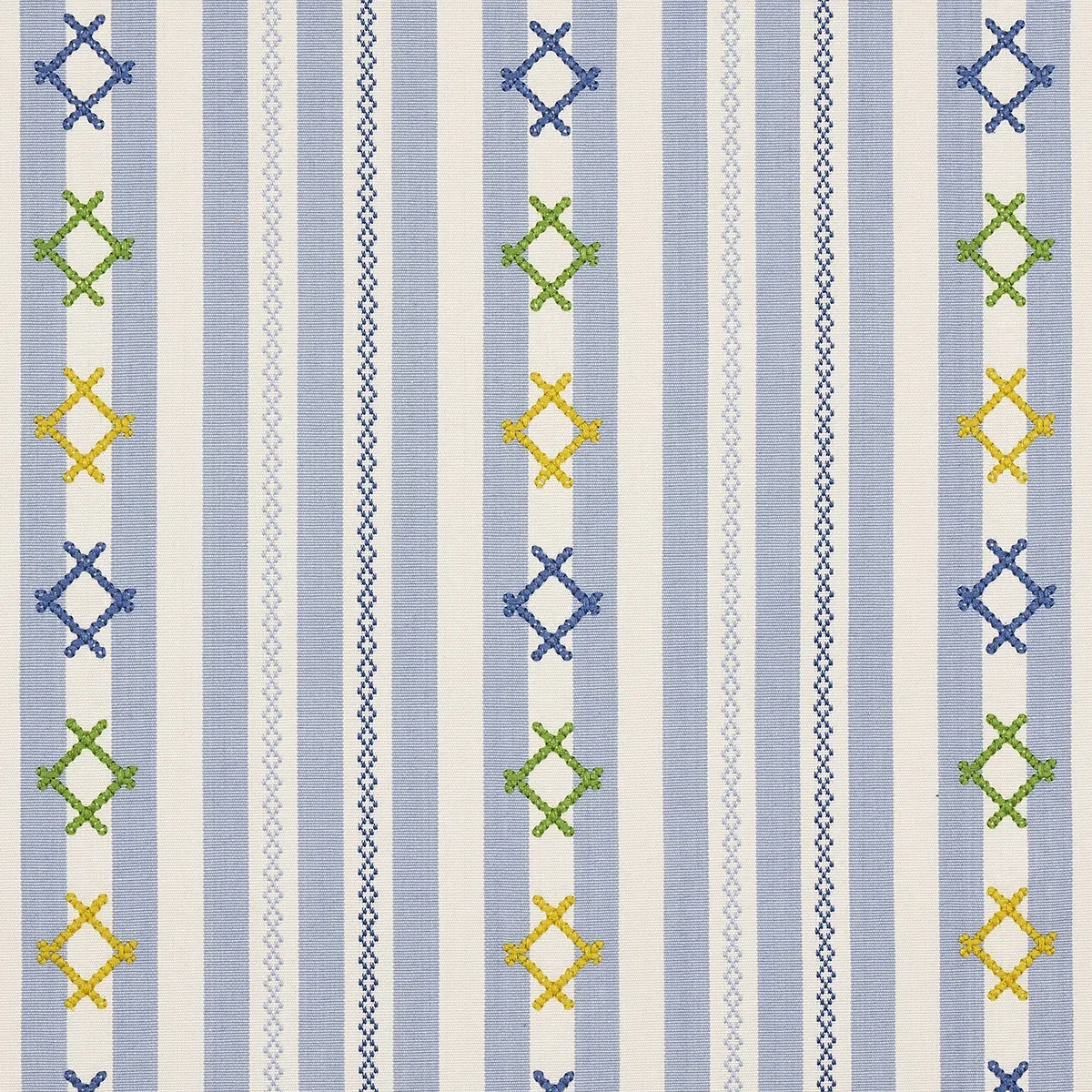 RHODES STRIPE fabric SKY color by Schumacher
