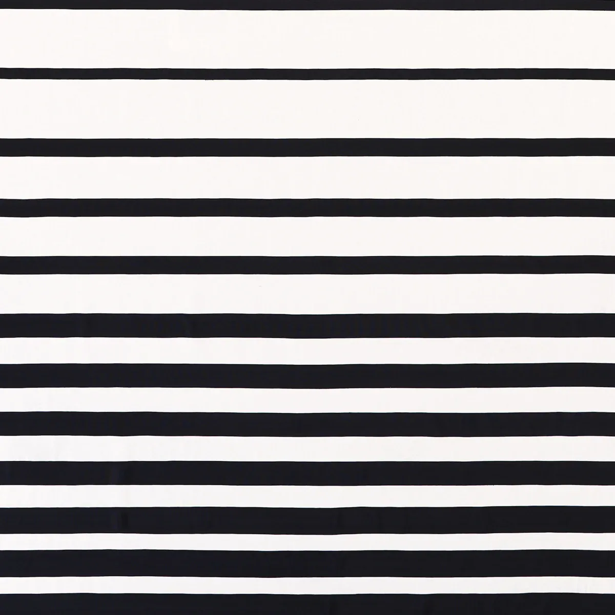 RIBBON APPLIQUÉ PANEL fabric BLACK ON IVORY color by Schumacher