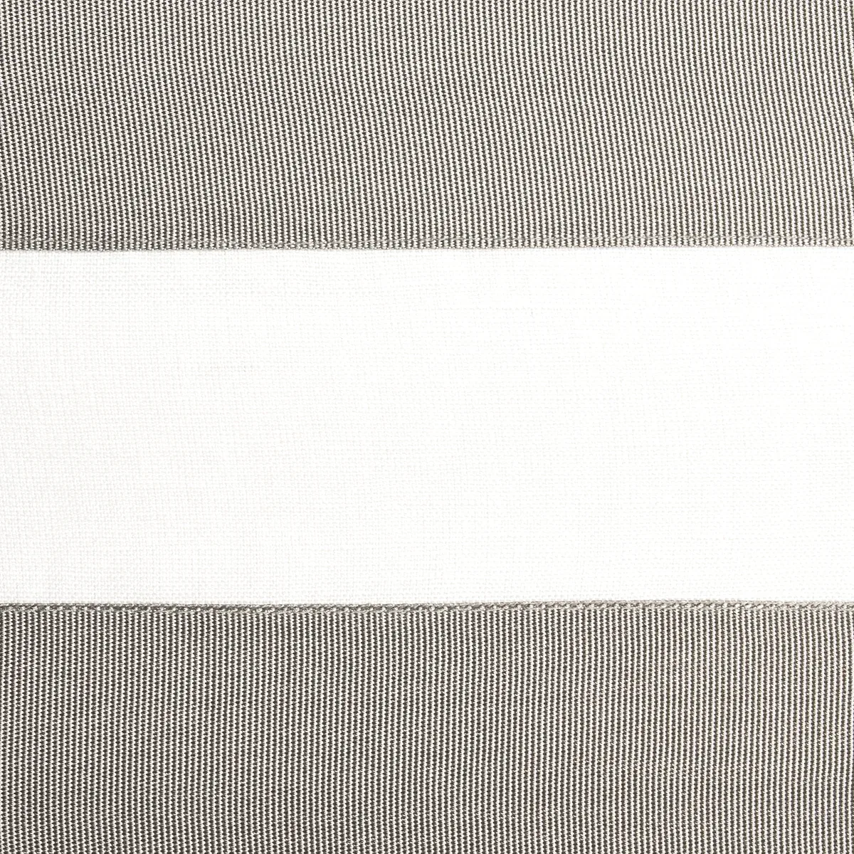 RIBBON APPLIQUÉ PANEL Fabric – GREY ON IVORY | Schumacher | RIBBON APPLIQUÉ PANEL fabric GREY ON IVORY color by Schumacher