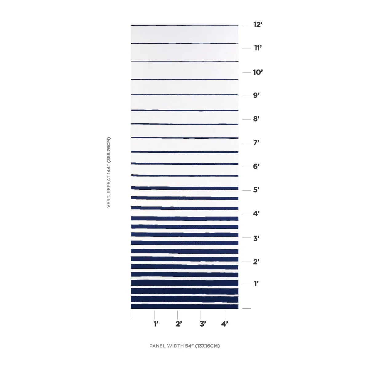 RIBBON APPLIQUÉ PANEL fabric NAVY ON IVORY color by Schumacher