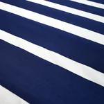 RIBBON APPLIQUÉ PANEL fabric NAVY ON IVORY color by Schumacher