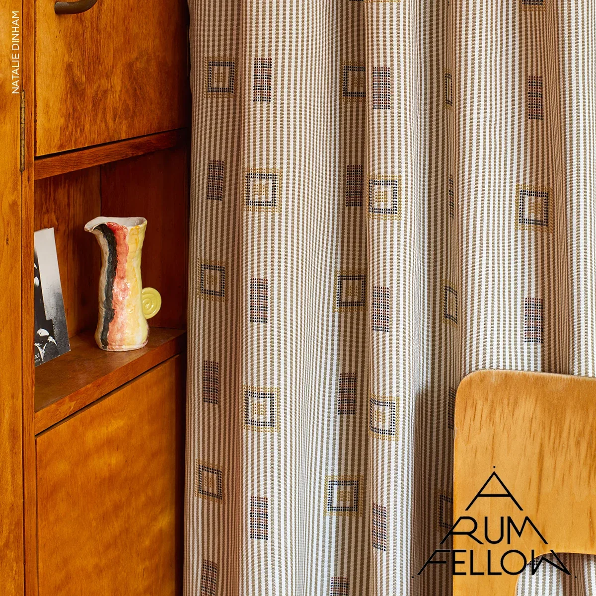 RIBBON II Fabric – OREGANO | Schumacher | Wallpaper Twins RIBBON II fabric OREGANO color by Schumacher
