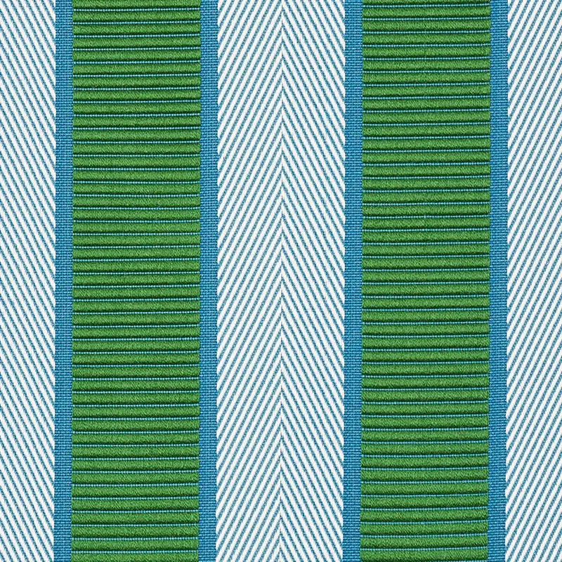 RIBBON STRIPE Fabric – EMERALD | Schumacher | Wallpaper Twin RIBBON STRIPE fabric EMERALD color by Schumacher