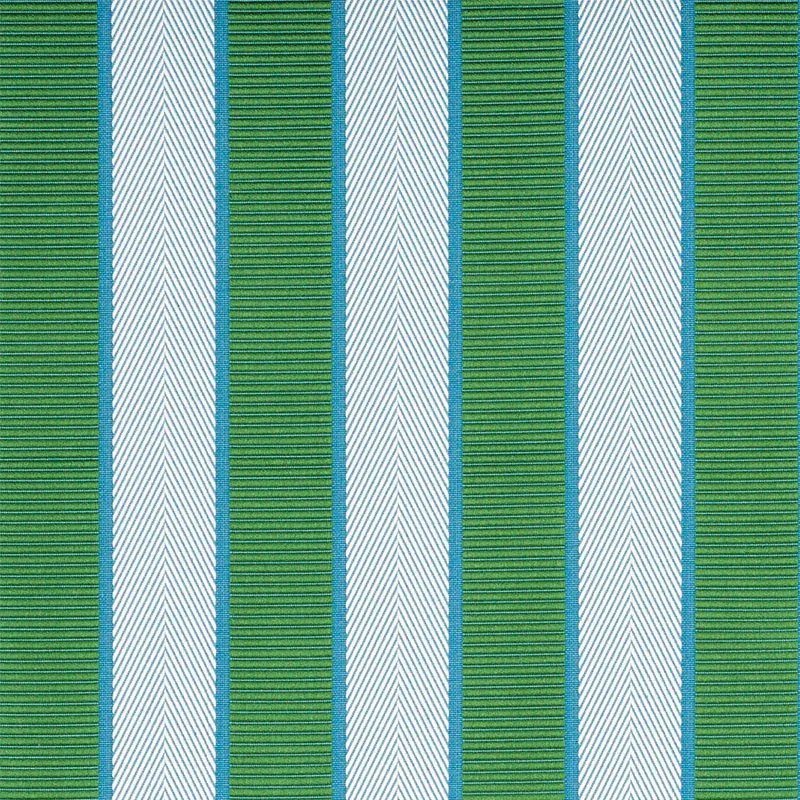 RIBBON STRIPE fabric EMERALD color by Schumacher