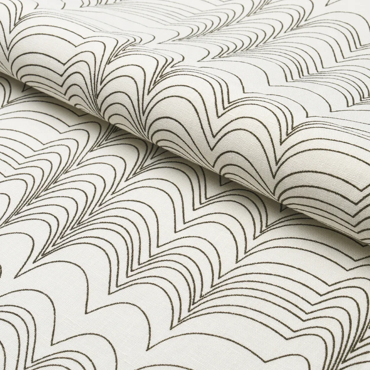RICHTER LINEN PRINT Fabric – BLACK | Schumacher | Wallpaper RICHTER LINEN PRINT fabric BLACK color by Schumacher