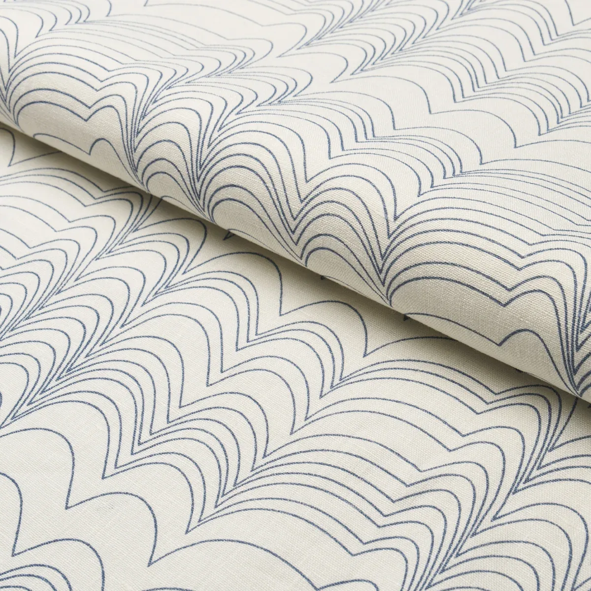 RICHTER LINEN PRINT Fabric – BLUE | Schumacher | Wallpaper T RICHTER LINEN PRINT fabric BLUE color by Schumacher