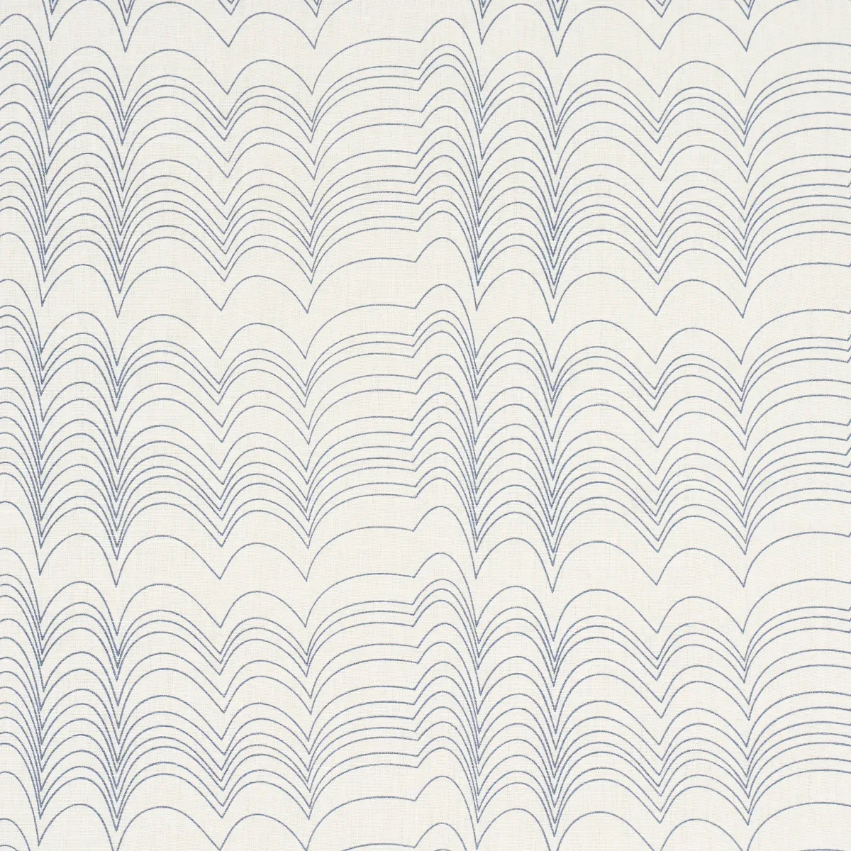 RICHTER LINEN PRINT fabric BLUE color by Schumacher