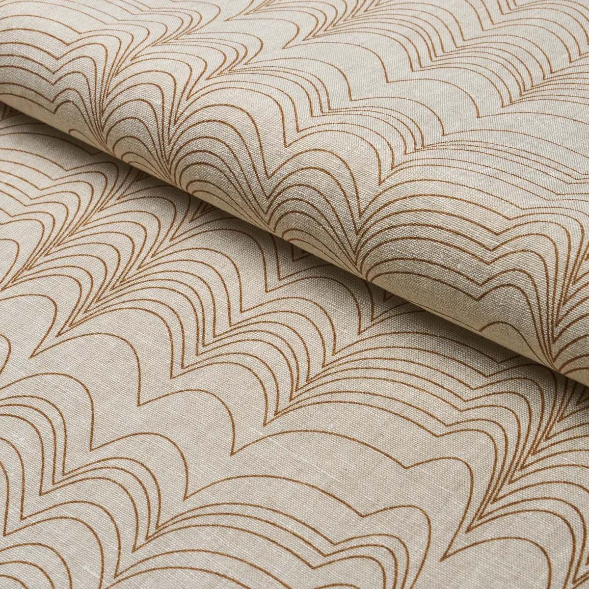 RICHTER LINEN PRINT fabric NEUTRAL color by Schumacher