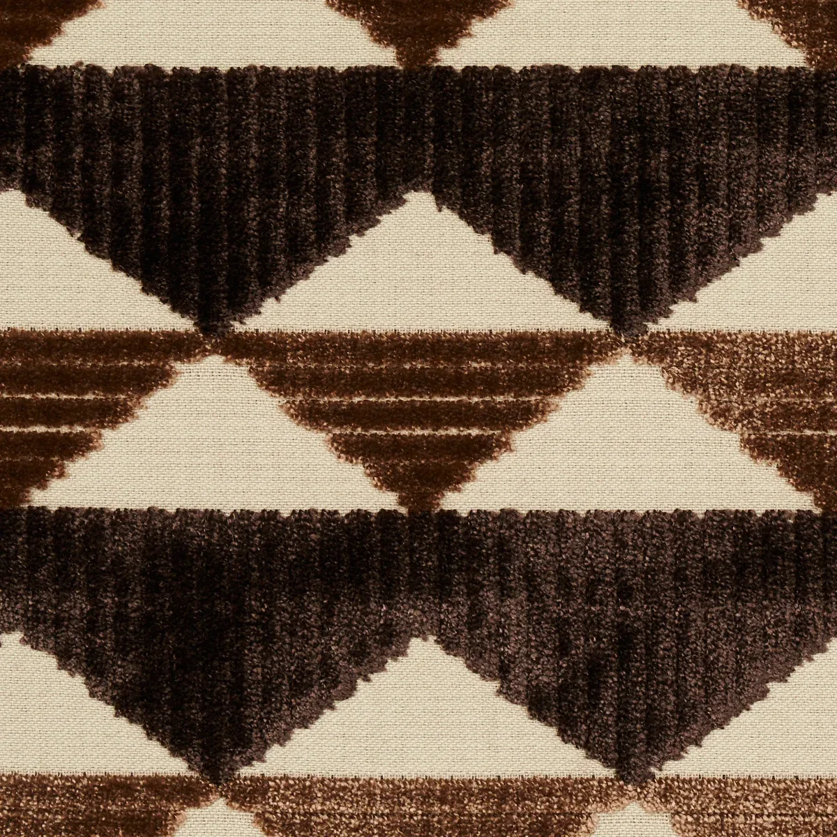 RIDGE LINE VELVET Fabric – BROWN | Schumacher | Wallpaper Tw RIDGE LINE VELVET fabric BROWN color by Schumacher