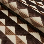 RIDGE LINE VELVET Fabric – BROWN | Schumacher | Wallpaper Tw RIDGE LINE VELVET fabric BROWN color by Schumacher
