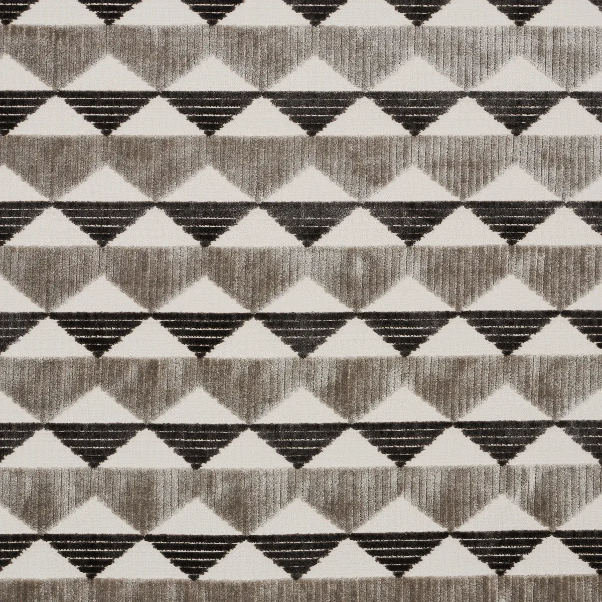 RIDGE LINE VELVET fabric STONE GREY color by Schumacher
