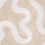 Riley Embroidery Fabric – IVORY ON NATURAL | Schumacher | Wa Riley Embroidery fabric IVORY ON NATURAL color by Schumacher