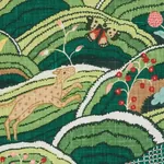 ROLLING HILLS Fabric – GREEN | Schumacher | Wallpaper Twins ROLLING HILLS fabric GREEN color by Schumacher