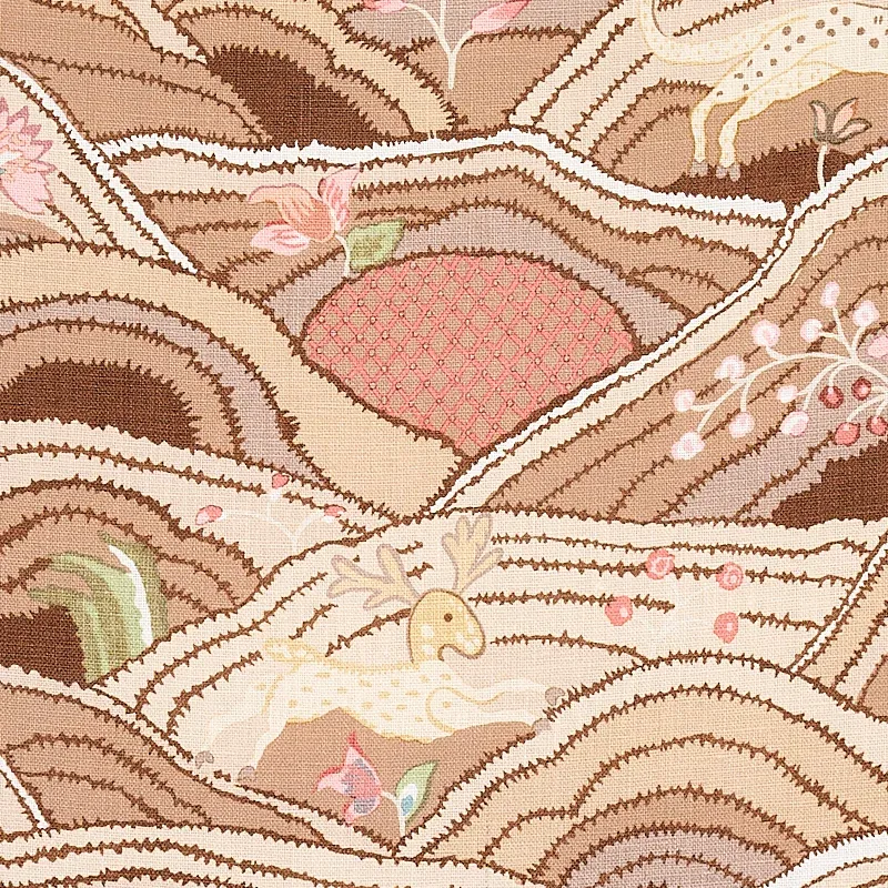 ROLLING HILLS Fabric – MOCHA | Schumacher | Wallpaper Twins ROLLING HILLS fabric MOCHA color by Schumacher